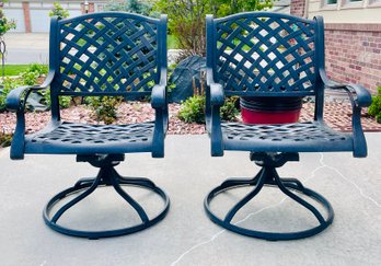 Cast Aluminum Outdoor Swivel Chairs
