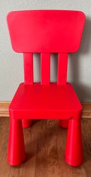 Kids Red Plastic Chair