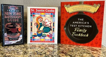 Assortment Of Cook And Drinking Books Incl. The America's Test Kitchen And Much More!