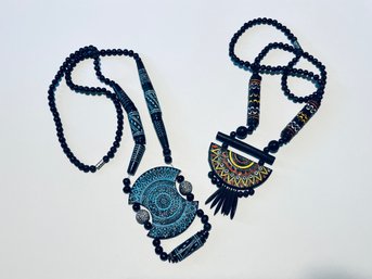 Pair Of Native Inspired Necklaces