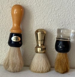 Trio Of Vintage Mens Shaving Brushes