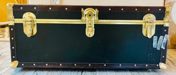 Vintage Black Storage Trunk