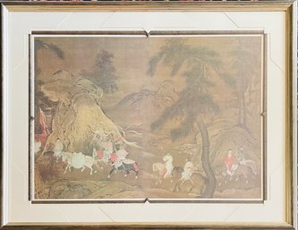 'Emperor Xuanzongs Flight To Shu' Song Dynasty Print Art In Frame