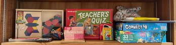 Large Assortment Tof Games Including Teachers Quiz And Connect Four