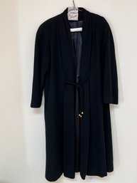 Auers Cashmere Long Black Coat