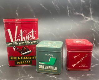 Tobacco Tins - Velvet, Greenbrier & Domiford