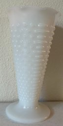 Hobnail Dot Milk Glass Vase