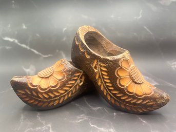 Darling Miniature Carved Clogs