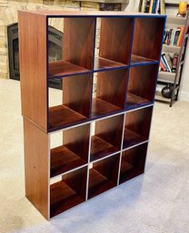 Duo Of Pressed Wood 6 Shelf Storage Unit