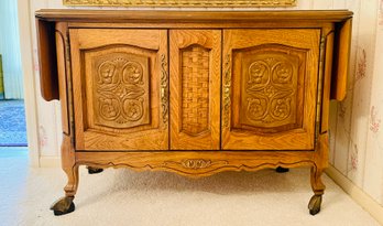 Vintage Foldable Top Wooden Cabinet