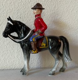 Vintage Canadian Porcelain Mounted Police Horse Figurine