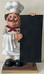 Chef With Chalkboard Statue