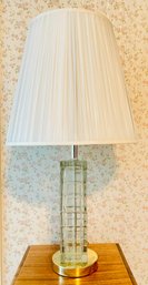 Vintage Brass And Glass Table Lamp