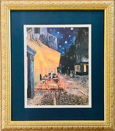 Caf Terrace At Night Vincent Van Gogh Reproduction In Frame