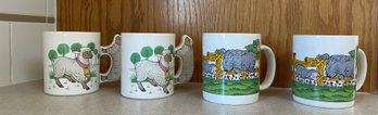 Collection Of Sheep Themed Mugs