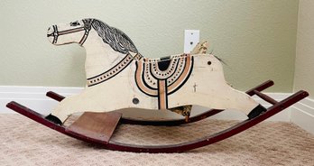 Antique Wooden Rocking Horse