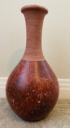 Clay Pottery Vase With Crackle Effect