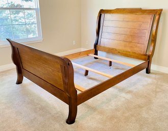 Queen Sized Wooden Sleigh Bed Frame