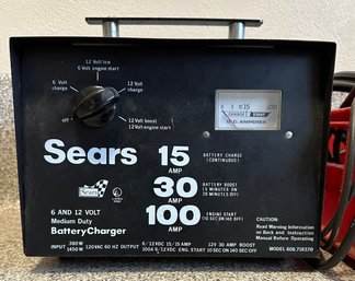 SEARS Battery Charger Incl. Jump Cables