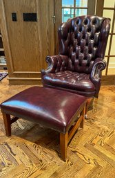 Vintage Burgundy Chesterfield Leather Chair