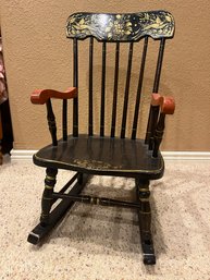 Vintage Hitchcock-Stlye Child's Rocking Chair