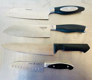 4 PC Set Of Kitchen Knives Including Calphalon, Cuisinart, J.A. Henckels International & More