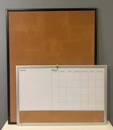 Corkboard And Dry Erase Calendar