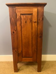 Narrow Wood Storage Cabinet