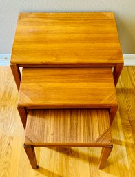 Mid Century Modern Teak Nesting Tables