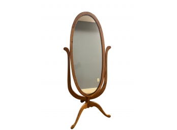 Wood Cheval Floor Mirror