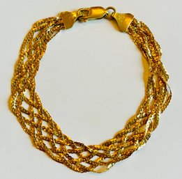 14KT Yellow Gold Braided Bracelet