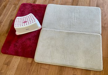 Trio Of Mats With A Graco Step Stool