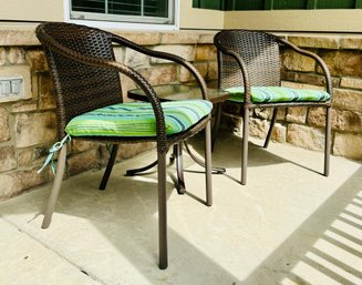 Outdoor Bistro Set With Two Chairs And Table