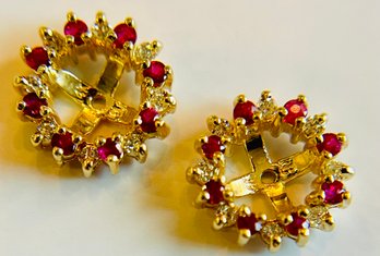 Pair Of 14K Earring Jackets