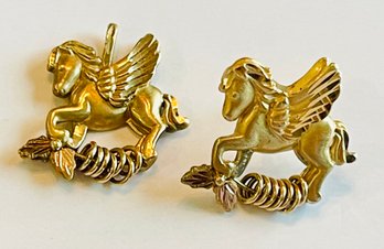 10K Pegasus Pin And Pendant