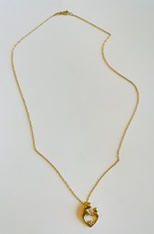 14K Chain With 14K Mother And Child Pendant