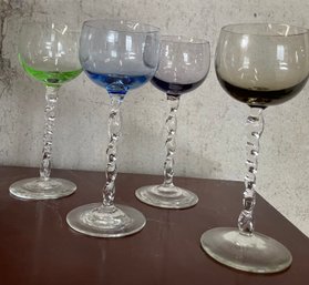 Set Of Colored Cocktail Glasses