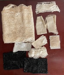 Small Lot Of Vintage Lace Fabric