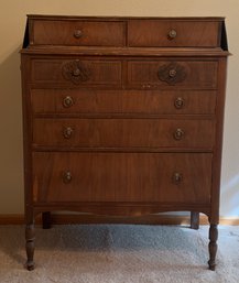 Vintage Solid Wooden Seven Drawer Dresser
