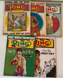 Collection Of 1947-1949 The Ring Boxing Magazines