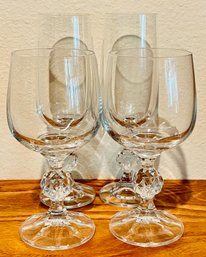 Claudia Crystal Wine Glasses(2)and Fluted Champagne Glasses (2)