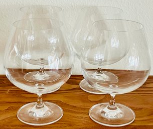 4 Crystal Brandy Glasses