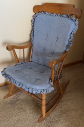 Vintage Spindle Back Wooden Rocking Chair