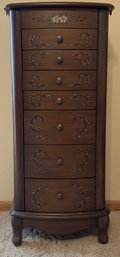 Vintage Solid Wooden Handpainted Jewelry Armoire