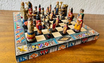 Vintage Inca/Spanish Conquistador Chess Set