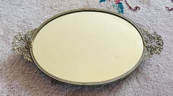 Antique Hollywood Regency Mirror Vanity Tray