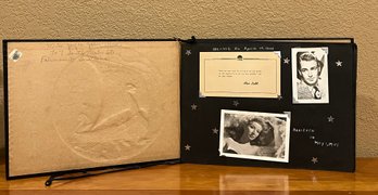 Vintage Movie Stars Photo Album With Original Alan Ladd Autograph, Shirley Temple Auto And More!