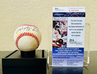 Wade Boggs Autographed Baseball Certified By JSA