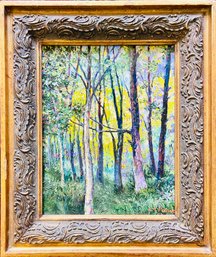 Forest Scene By S.T. Pelham Framed Acrylic Painting