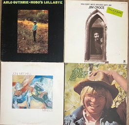 LP Records - John Denver, Joni Mitchell, Arlo Guthrie, Jim Croce